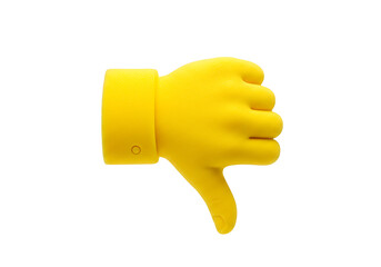 A Bright Yellow Thumbs Down Gesture