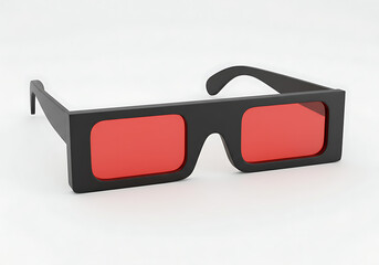 Red and Black 3D Glasses: Anaglyph Glasses Image