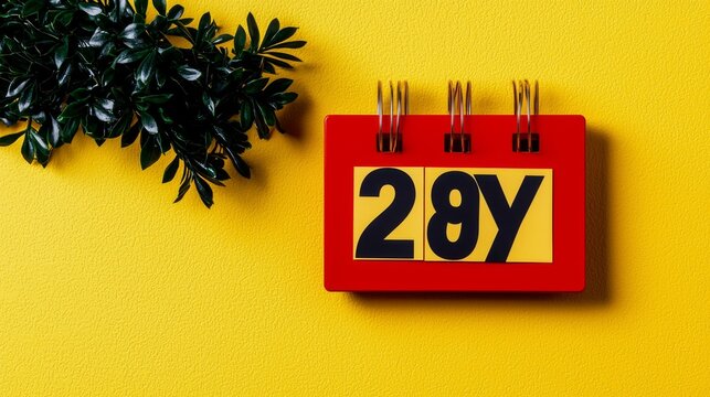 Unique calendar design featuring leap year and February's additional day.