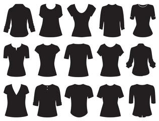 BLOUSE SILHOUETTE WHITE BACKGROUND