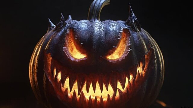 hellowin pumpkin smile scary