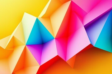 Fototapeta premium Bold and colorful abstract design with intersecting geometric forms.