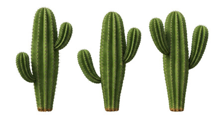 Cactus Trio Prickly guardians stand tall against the void