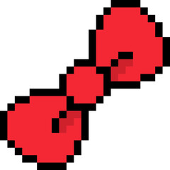 Fototapeta premium Pixel bow. Red bow icon. Pink Ribbon 
