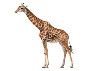 Fototapeta premium A giraffe on white background 