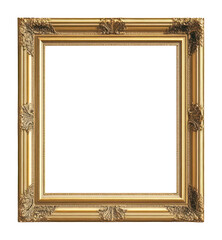 PNG Square vintage gold picture framed mockup art painting elegant.