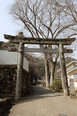 Torii gate for an budist temple in Japan
