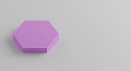 Abstract Hexagon Presentation Platform On Neutral Background Product Showcase Template