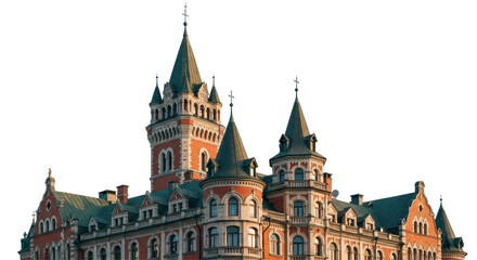 Isolated Ornate Castle Building Architecture Exterior