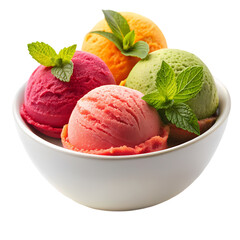Delicious Ice Cream Scoops Refreshing Summer Treats on transparent background