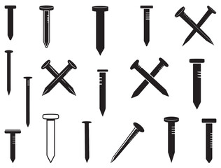 NAIL SILHOUETTE WHITE BACKGROUND