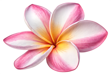 frangipani flower isolated on white background