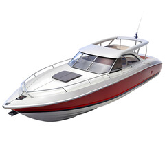 Luxury Motor Yacht HighResolution Image of a Modern Powerboat on transparent background