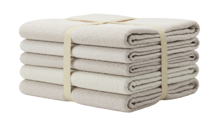 Isolated Stack of Folded Towels Textile Hygiene