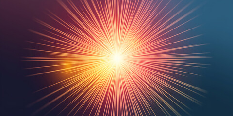 Obraz premium Radiating lines of light and color. Dynamic burst of energy.