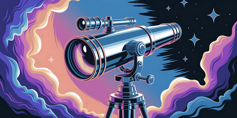 Powerful telescope observes the cosmos.