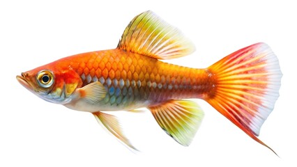 Obraz premium Swordtail fish isolated on white background