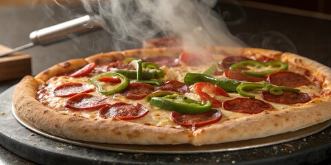 Melty Cheese and Pizza Close-Up