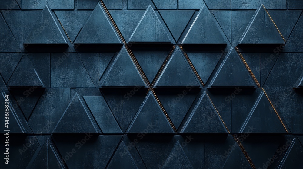 Aufkleber triangular mosaic: a captivating close-up of a geometric design featuring a textured array of triang