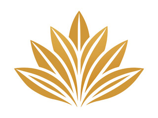 vector art deco luxury leaf line pattern golden background