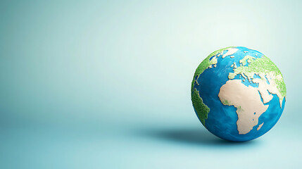 World environment and earth day concept with blue globe and eco friendly enviroment. Generative ai