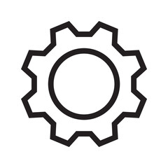 Gear, Cog wheel icon. Gear wheel, Gear setting.  Gear set simple glyph web symbol vector design and illustration.
