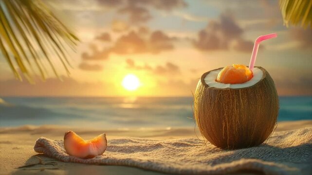 Tropical Sunset Cocktail