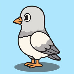 vector cartoon of cute chibi animal bird mascot sport
