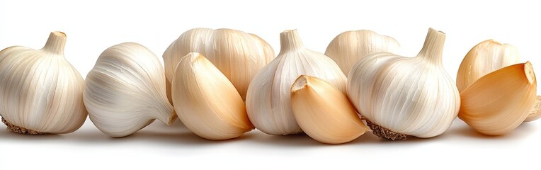 Fresh Garlic Bulb with Cloves, Natural and Healthy Cooking Ingredient