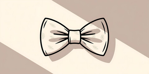 Ornate bow tie with small designs.