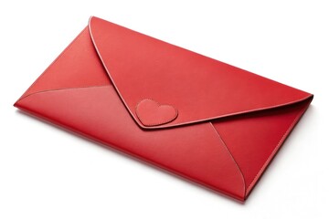 Elegant Red Heart Envelope Perfect for Love Letters and Gifts Generative AI