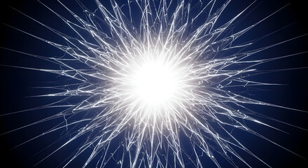 Naklejka premium Radiant Outburst Of Light Sparkling In An Exploding Formation