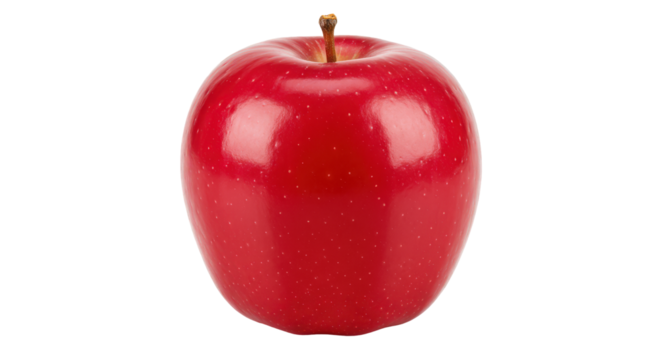 Crimson orb glossed and flawless on a starless night