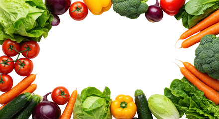Gardens bounty fresh veggies forming a vibrant healthy border