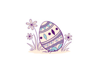 This charming image shows a stylized Easter egg arrangement. 