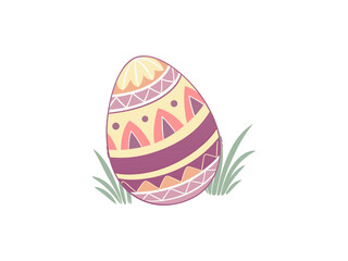 Hand-painted Easter eggs with floral designs - springtime holiday images for Easter celebrations and decorations