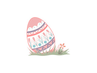 Hand-painted Easter eggs with floral designs - springtime holiday images for Easter celebrations and decorations