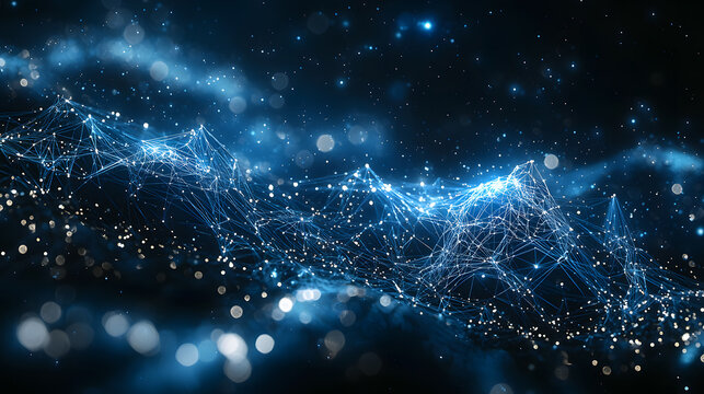 Dynamic neural network wallpaper creation abstract visuals digital art dark space futuristic concept
