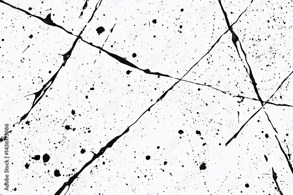 Aufkleber abstract ink splatter pattern on a white background. intricate designs of lines and dots in various 