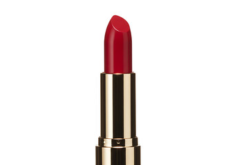Fototapeta premium Luxury Red Lipstick: Bold Matte Finish in Gold Tube
