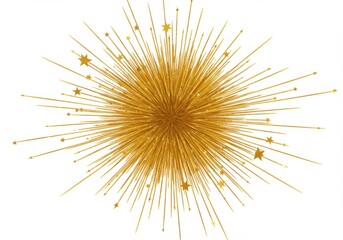 Fototapeta premium Celebration design with golden starburst element for festive events