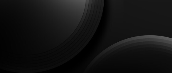 Modern dark background with stylish grey geometric circles elements