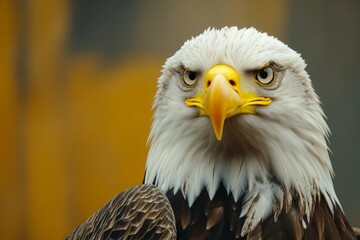 Obraz premium Majestic Bald Eagle with Intense Gaze and Stunning Details