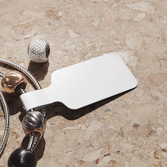 Jewelry tag mockup. 3D rendering