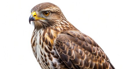 common buzzard isolated on white background
