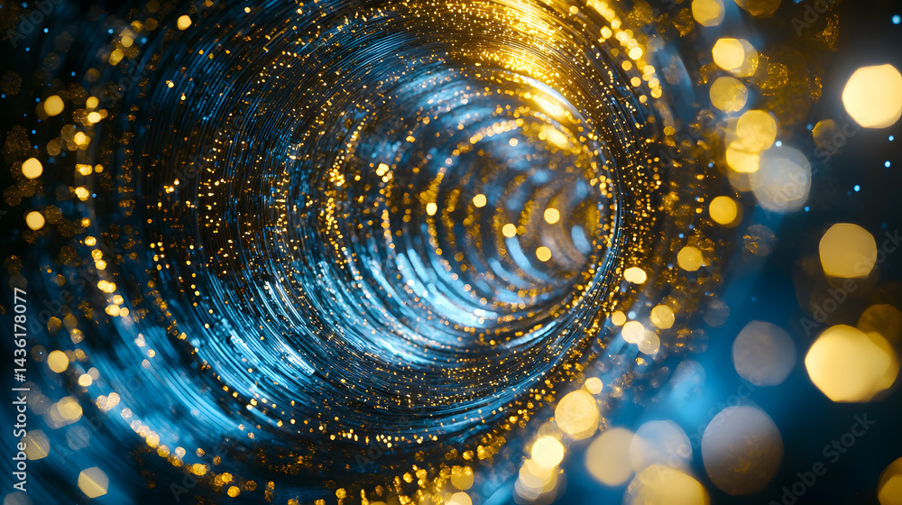 Poster dynamic cybersecurity wallpaper visualized with blockchain concepts abstract exploration of light an