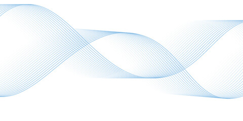 Abstract vector background with blue wavy lines. Blue wave background. Blue lines vector illustration. Curved wave. Abstract wave element for design.