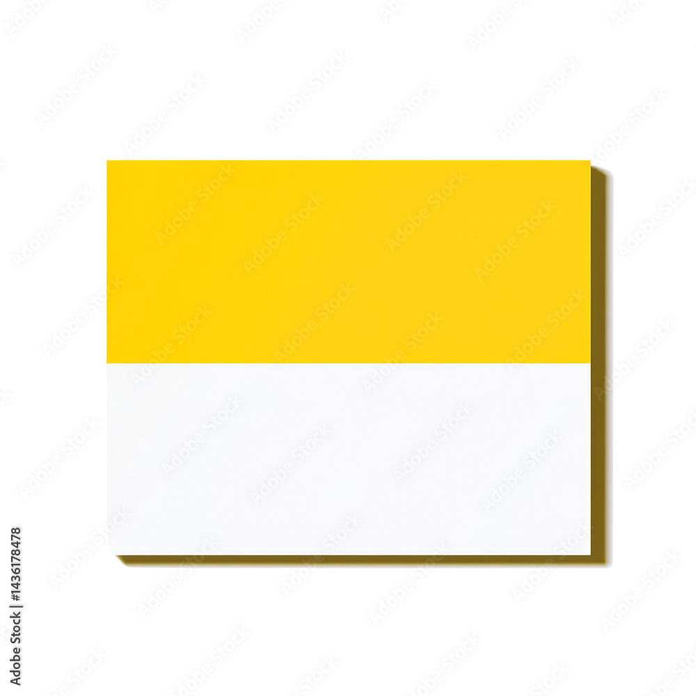 Poster Geometric composition of intersecting colored planes casting a subtle shadow, creating a minimalist contrast on an isolated transparent setting