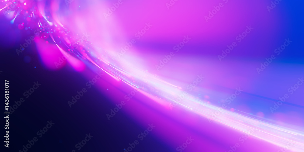 Poster closeup of bigdata light speed flow. abstract digital data stream of quantum computing. cyberspace o