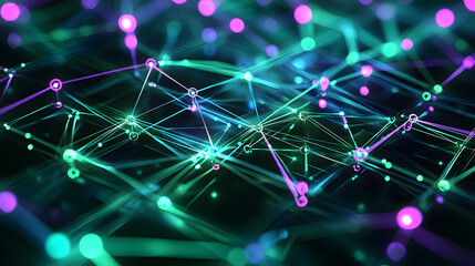 Fototapeta premium Decentralized systems visualization digital realm wallpaper art abstract environment close-up view innovative concept